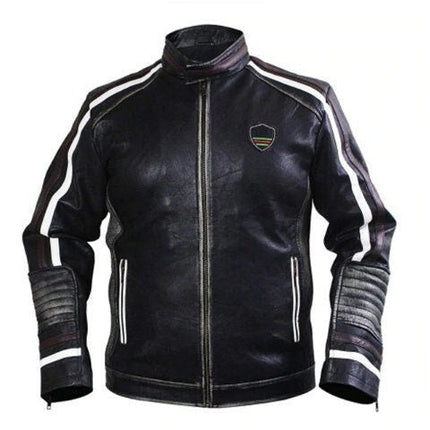 Handmade Men Cafe Racer Motorcycle Retro 4 Vintage Black Distressed Leather Jacket