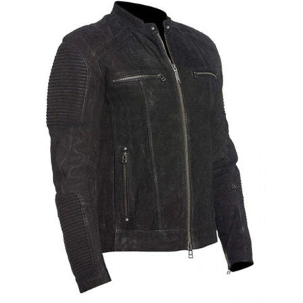 Handmade Cafe Racer Black Retro Motorcycle Distressed Leather Jacket