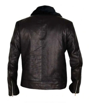 Handmade 24 Legacy Ashley Thomas (Isaac Carter) Fur Collar Leather Jacket