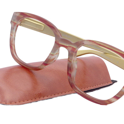 Jazmine, (Blue Light Glasses) (60% Anti Blue Ray Protection) Women Men Reading Glasses, Anti Eyestrain (Amber Lens) (Orange) NY Fifth Avenue