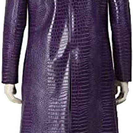 Handmade Jared Leto Joker Purple Trench Coat Cosplay Suicide Squad