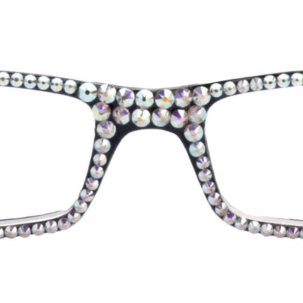 The French, ( Full Bling) (Fleur De Lis) Women Reading Glasses W (AB Aurora Borealis) Genuine European Crystals , NY Fifth Avenue