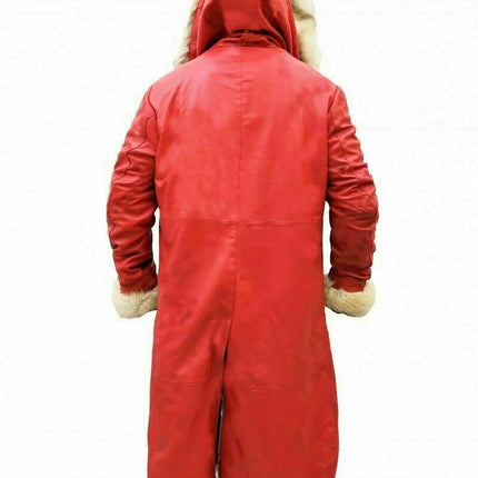 Handmade  Santa Claus Leather Trench Coat Christmas Chronicles Kurt Russell Santa Clause Long Trench Coat Cosplay Coat