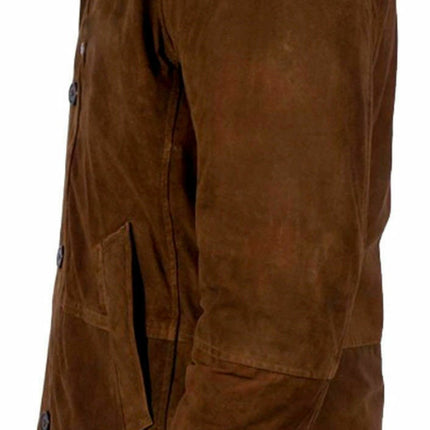 Handmade Longmire Walt Mysteries Robert Sheriff Brown Suede Leather Jacket