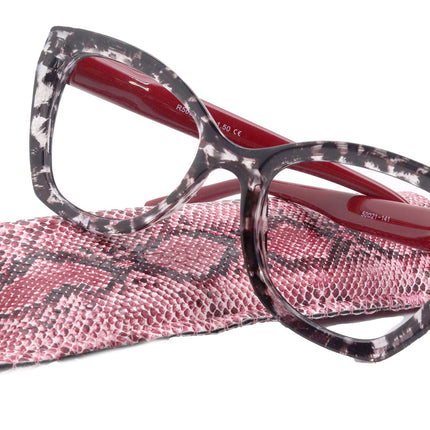 Rhodes (Line Bifocal) (Premium) Reading Glasses, High-End Readers +1.25 to +3 Magnifying, Fashion Round (Tortoise RED) NY Fifth Avenue