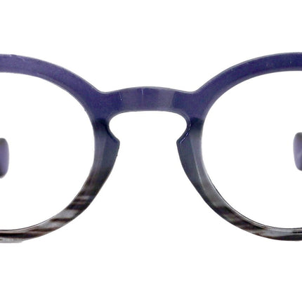 Orlando Bling Reading Glasses, W Capri Blue N Black Diamond  European crystals, Magnifying Eyeglasses, (Blue) (Round) NY Fifth Avenue