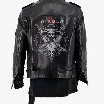 Handmade Diablo Leather Jacket for Cosplay Diablo IV Gaming Cosplay Jacket