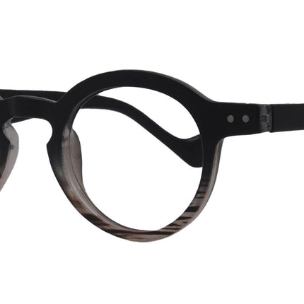Orlando (Premium) Reading Glasses, High End Readers (Black)  (Round) Magnifying Eyeglasses, Optical, NY Fifth Avenue