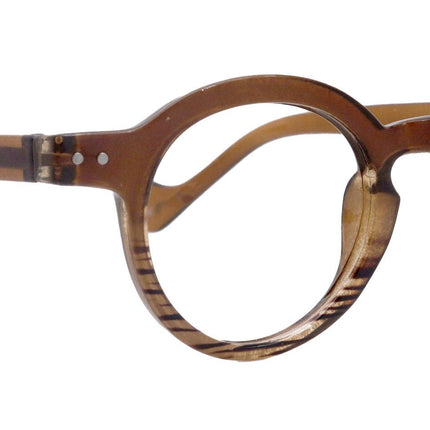 Orlando (Premium) Women Reading Glasses, High End Readers (Brown)  (Round) Magnifying Eyeglasses, Optical, NY Fifth Avenue