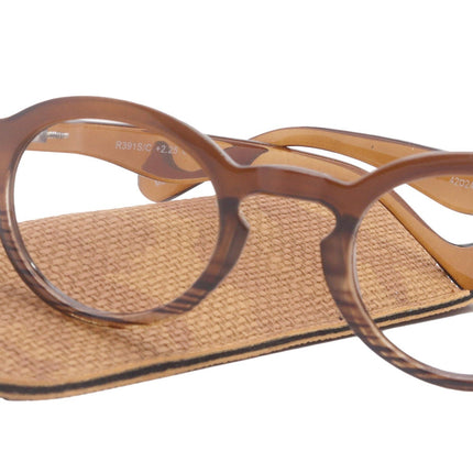 Orlando (Premium) Women Reading Glasses, High End Readers (Brown)  (Round) Magnifying Eyeglasses, Optical, NY Fifth Avenue