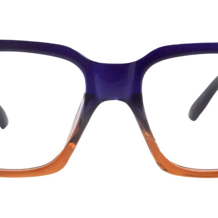 Ravello Line Bifocal Premium Reading Glasses, High-End Readers +1.25 to +3.50 Magnifying, Fashion Square (Blue, Orange) NY Fifth Avenue