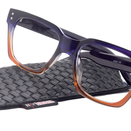 Ravello Line Bifocal Premium Reading Glasses, High-End Readers +1.25 to +3.50 Magnifying, Fashion Square (Blue, Orange) NY Fifth Avenue