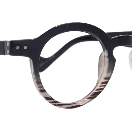 Orlando (Premium) Reading Glasses, High End Readers (Black)  (Round) Magnifying Eyeglasses, Optical, NY Fifth Avenue