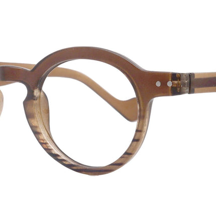 Orlando (Premium) Women Reading Glasses, High End Readers (Brown)  (Round) Magnifying Eyeglasses, Optical, NY Fifth Avenue