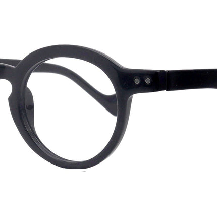 Luca, (Premium) Reading Glasses, High-End Readers (Black)  (Round) Magnifying Eyeglasses, Optical, NY Fifth Avenue