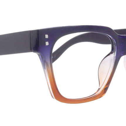 Ravello Line Bifocal Premium Reading Glasses, High-End Readers +1.25 to +3.50 Magnifying, Fashion Square (Blue, Orange) NY Fifth Avenue