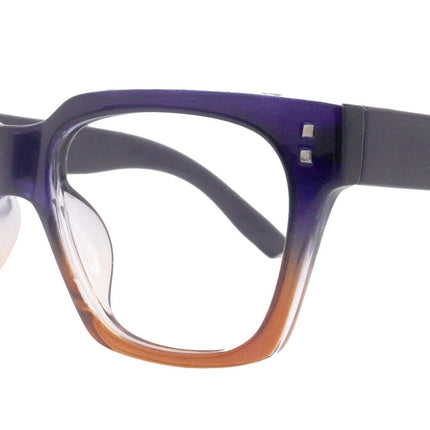 Ravello Line Bifocal Premium Reading Glasses, High-End Readers +1.25 to +3.50 Magnifying, Fashion Square (Blue, Orange) NY Fifth Avenue