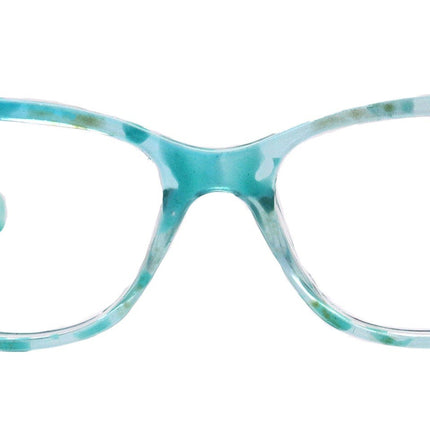 Azul, (Bling) Reading Glasses 4 Women W (Aquamarine N Clear)Genuine European Crystals. +1.5..+3  NY Fifth Avenue (Wide frame)