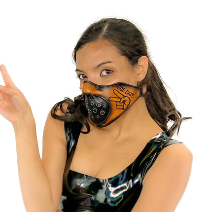 Fully Customizable and Personalizable Two Point Handcrafted Genuine Leather Mouth Riding Mask