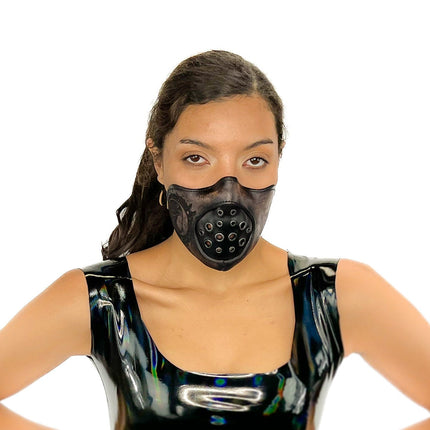 Fully Customizable and Personalizable Two Point Handcrafted Genuine Leather Mouth Riding Mask