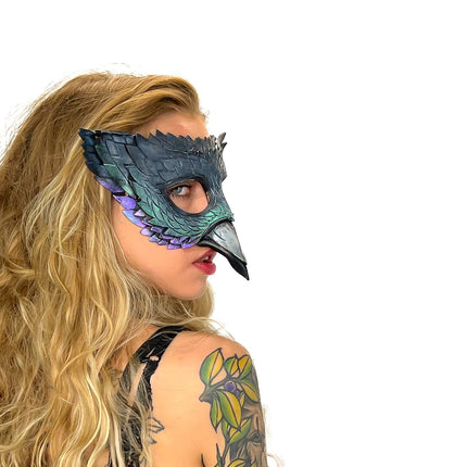 Pigeon Handmade Genuine Leather Mask