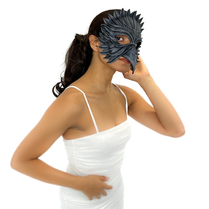 Black Raven Handmade Genuine Leather Mask
