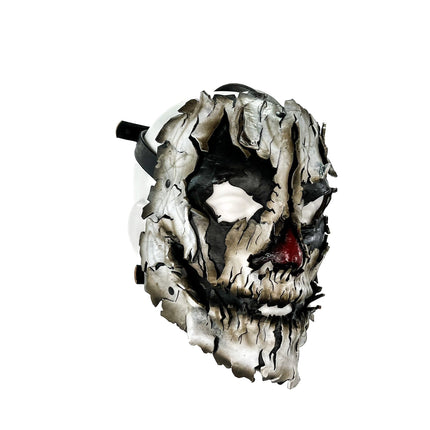 Genuine Leather Mask - Shattered Clown - Handmade Full Face Cover for Halloween, Performance or Cosplay Costume