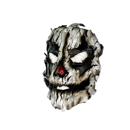 Genuine Leather Mask - Shattered Clown - Handmade Full Face Cover for Halloween, Performance or Cosplay Costume