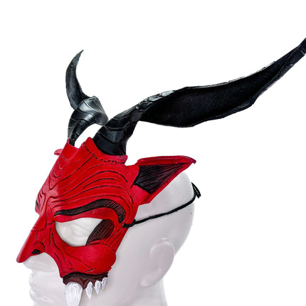Krampus Handmade Genuine Leather Mask for Masquerade Cosplay or Halloween Costumes