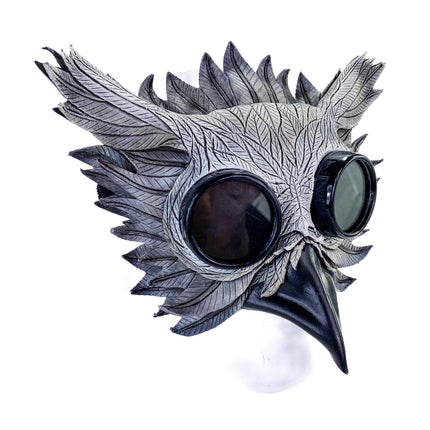 Horned Owl Goggles Handmade Genuine Leather Mask
