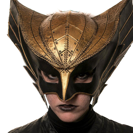 Winged Helmet Genuine Leather Mask