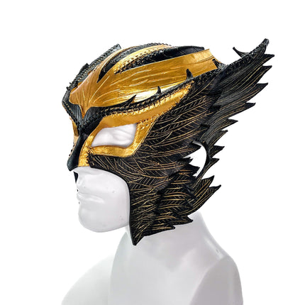 Winged Helmet Genuine Leather Mask