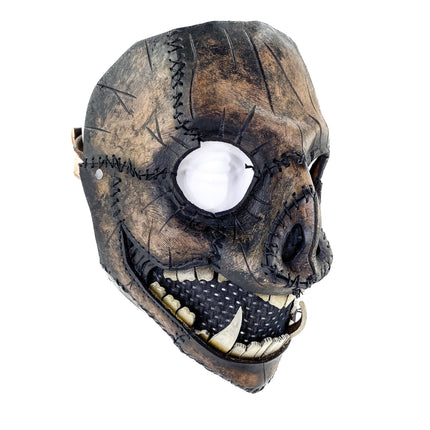 Evil Swine - Genuine Leather Mask - Charred Remains Horror Pig  - Handmade Full Face Cover for Halloween or Performance Costume