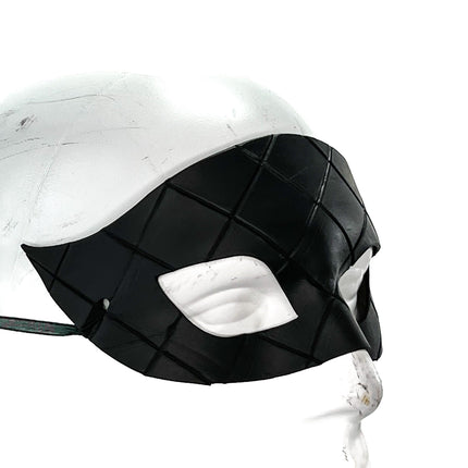 Masquerade Handmade Genuine Leather Mask in Black for Masquerades Halloween or Cosplay