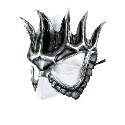 Masquerade Crown Mask of Handmade Genuine Leather in Metallics