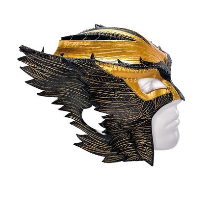 Winged Helmet Genuine Leather Mask
