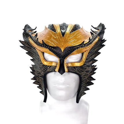 Winged Helmet Genuine Leather Mask