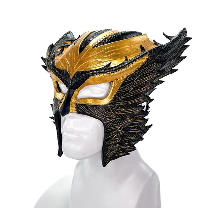Winged Helmet Genuine Leather Mask