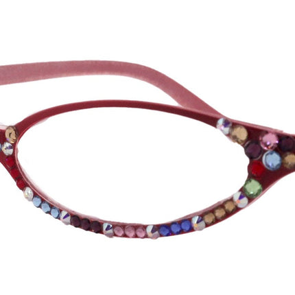 The Marvelous, (Bling) Women Reading Glasses W (Full Bottom) (Multi Color) European Crystals +1.50 ..+2.75 Magnifying (Red) NY Fifth Avenue