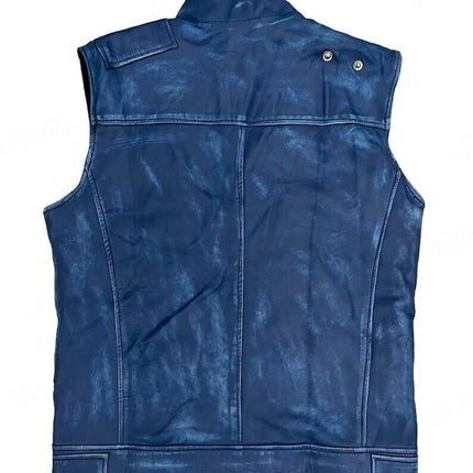 Jedi Survivor Distressed Leather Vest Jacket Cosplay Costume