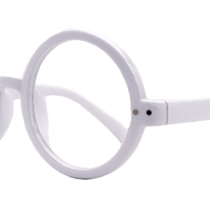 Zelda, (Reading Glasses) (Premium) Big True Round vintage (LWhite) X Large Eye, Oversize,  NY Fifth Avenue