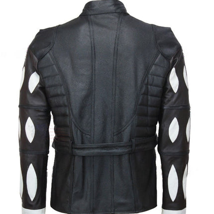 Baldur’s Gate 3 Astarion Cosplay Black Leather Jacket Gaming Costume Handmade to Size