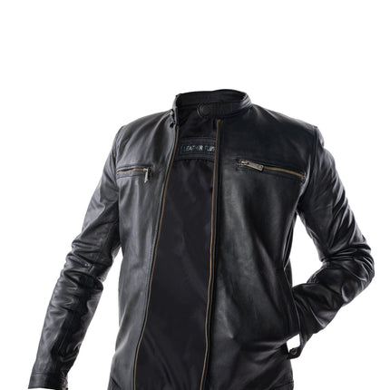 CUSTOM TEXT Black Bomber Leather Jacket- Personalize Black Moto Faux Leather Jacket- Gift for Her- Choose Font or Custom Logo Printing