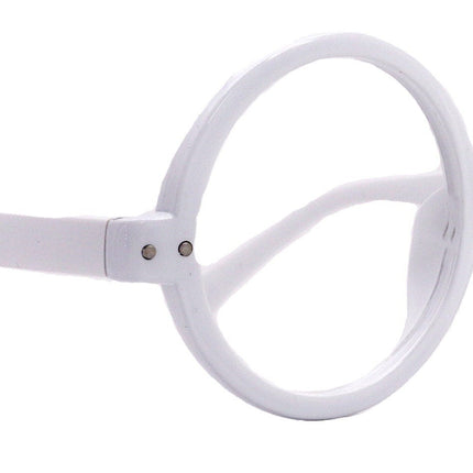Zelda, (Reading Glasses) (Premium) Big True Round vintage (LWhite) X Large Eye, Oversize,  NY Fifth Avenue