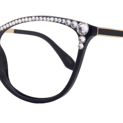 Cattitude Bling Reading Glasses 4 Women W Clear on Top Genuine European Crystals, Magnifying Cat Eye  NY Fifth Avenue