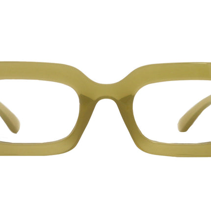 Sophie Premium Reading Glasses, High End Readers +1.25..+3 Magnifying Glasses Olive transparent Rectangular   NY Fifth Avenue