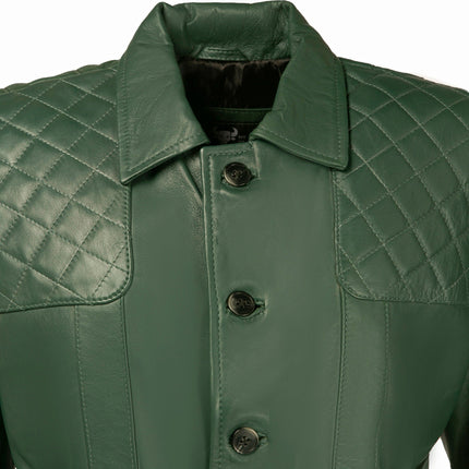 Ox and Bulls Colonial  Green Hunters Collection Leather Jacket