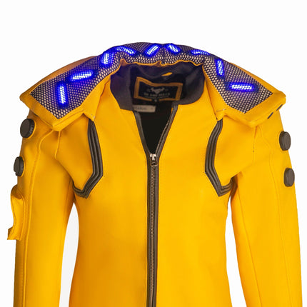 Judy's Yellow Cyberpunk 2077 Cosplay Jacket for Women Handcrafted by Ox and Bulls