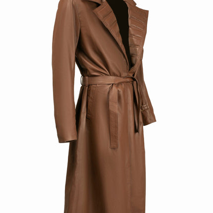 Gambit X-97 Trench Long Leather Trench Overcoat Coat Cosplay Costume Handcrafted by Ox and Bulls
