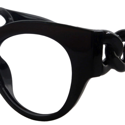 Athena's Fashion High-End Line Bifocal OR Non-Bifocal Black Reading Glasses Round Chic, Inspired by NY Fifth Avenue